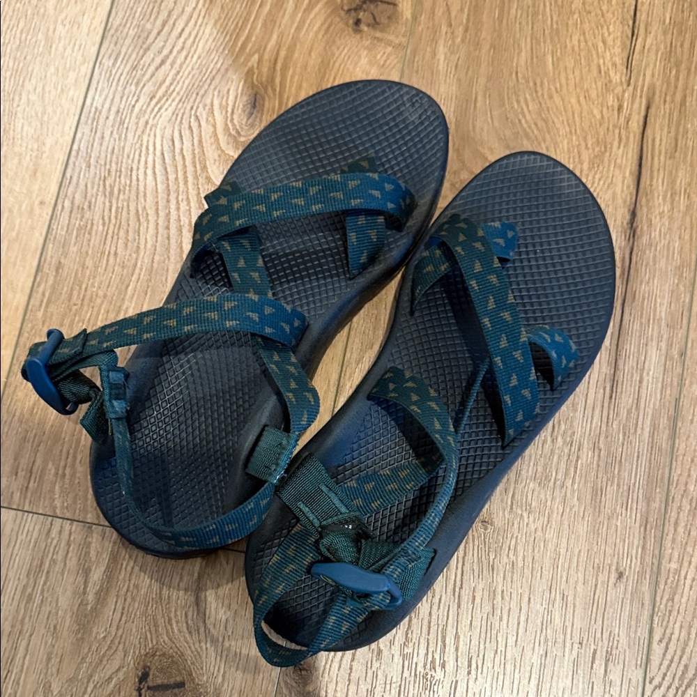 Chaco Blue and Green Sandals